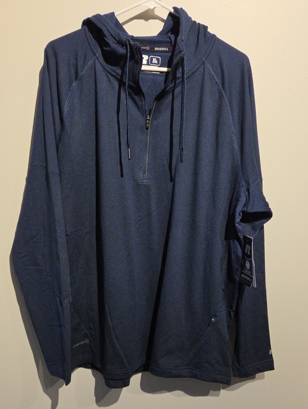 Men's Russell Athletic Navy Half-Zip Hoodie Pullover